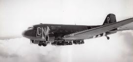 C-47 with parapack to re-supply the Army