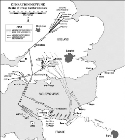 Neptune Air Route from England.