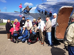 Veterans after flying on Lodestar