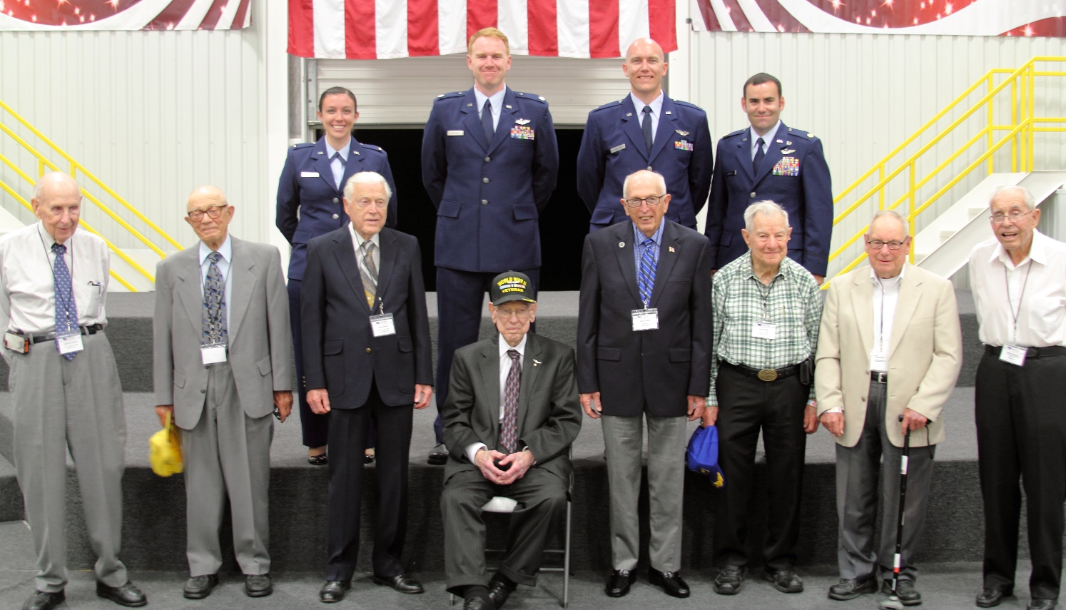 Group Photo Glider Pilots of WWII and Glider Pilots of today.